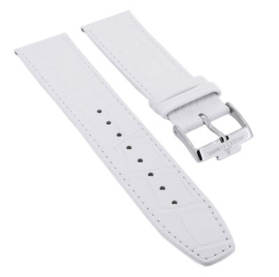 Jacques Lemans Dublin   Uhrenarmband 22mm Leder weiß   1-1579