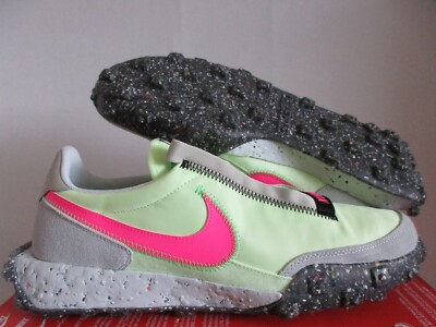 WMNS NIKE WAFFLE RACER CRATER RUNNING BARELY VOLT-PINK BLAST SZ 6 [CT1983-700]