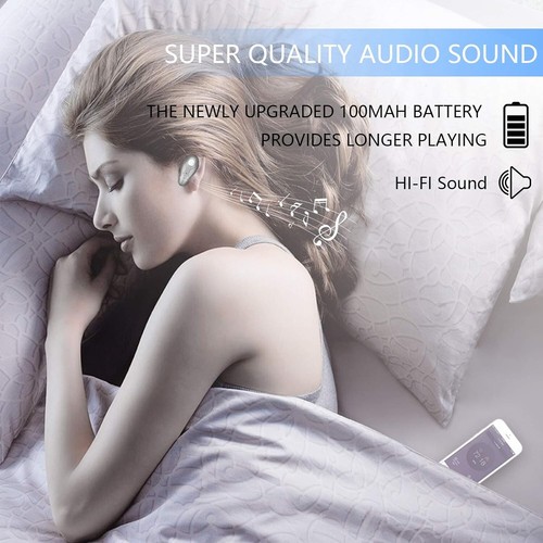 Wireless Bluetooth Headset V5.0 Noise Canceling Earphone with Mic for Phone - Picture 8 of 10