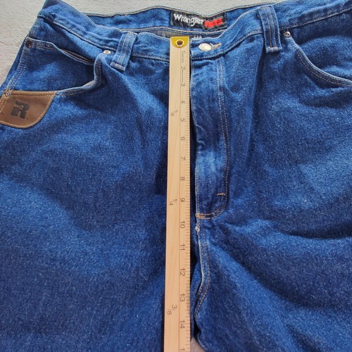 Pantalones de mezclilla Wrangler Riggs para hombre 40x34 lavado oscuro ropa de trabajo - Imagen 3 de 11