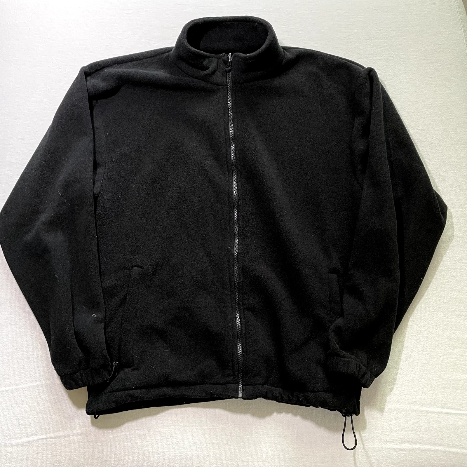 Vintage Iceberg History Fleece Zip Up Jacket Large Black Gorpcore 90s Rap Hiphop - product detail image 1