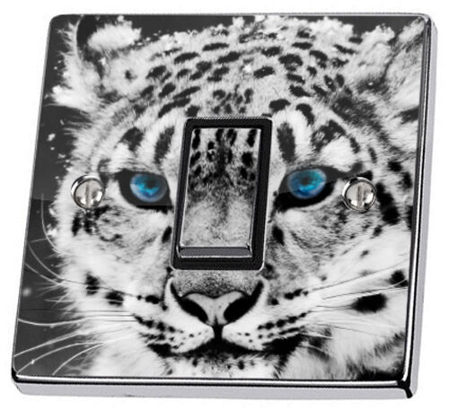 Weißer Tiger Lichtschalter Netzbuchse Aufkleber Vinyl Schutzfolie Leopard Zoo - Bild 1 von 8