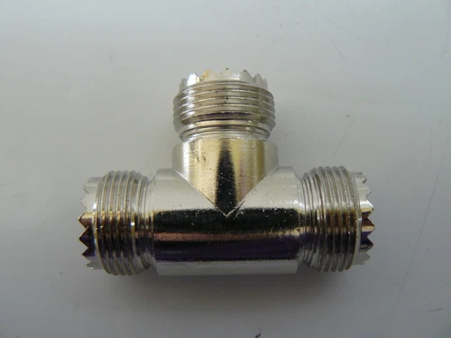 PASTERNACK UHF TEE ADAPTER FEMALE-FEMALE-FEMALE NEW