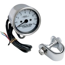 2.4 Mini Electronic 8000 Rpm Tachometer - Chrome Housing - White Face 2211-0058 2.4 Mini Electronic 8000 Rpm Tachometer - Chrome Housing - White Face 2211-0058