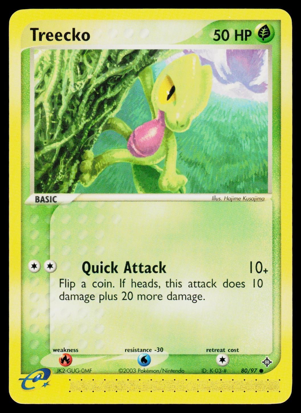 Treecko EX Dragon 80/97 Common Pokemon Card