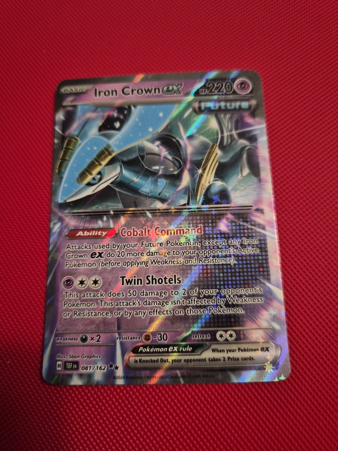 Iron Crown EX 081/162SV05: Temporal Forces Holo Near Mint Condition