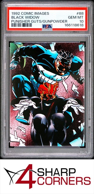 1992 COMIC IMAGES PUNISHER GUTS AND GUNPOWDER #88 BLACK WIDOW POP 3 PSA 10