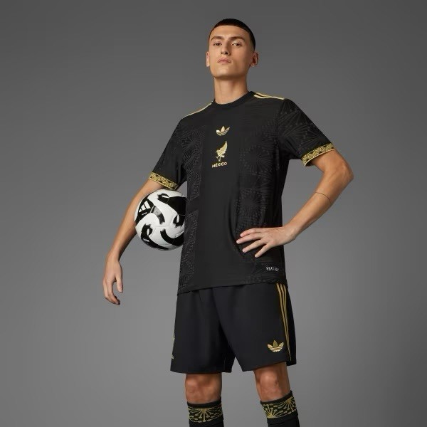 NWT Authentic Adidas Mexico Gold Black 2025 Soccer Jersey Size L