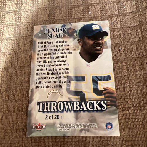 Junior Seau Fleer Tradition 2000 Throwbacks - Foto 3 di 4