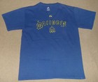 Authentic Majestic Seattle Mariners 1980s Pitchfork Throwback Shirt M/Medium
