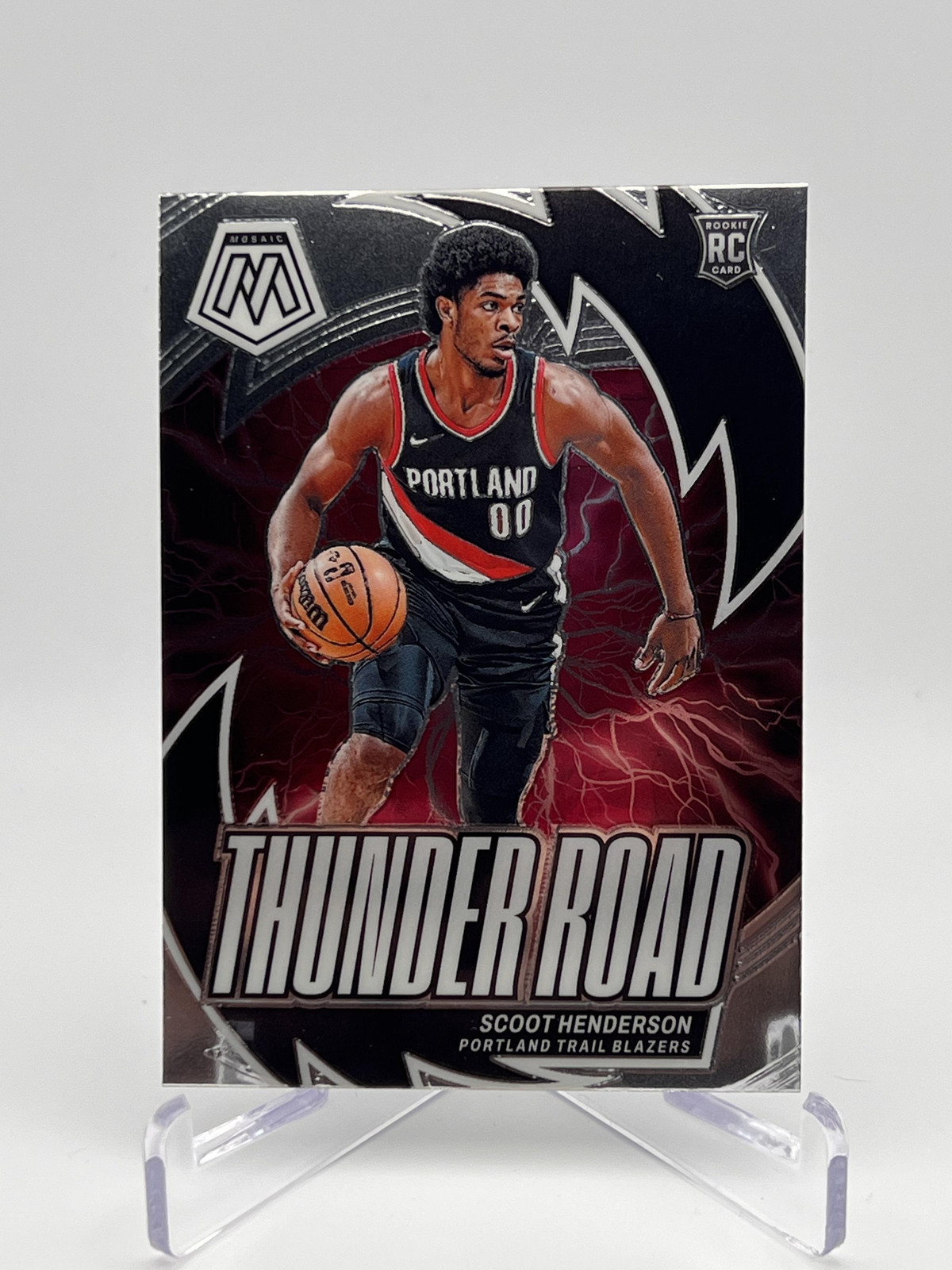 2023-24 Panini Mosaic #14 Scoot Henderson Thunder Road