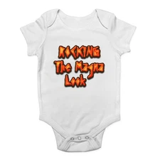 Rocking the Magma Look Funny Lava Volcano Baby Grow Vest Bodysuit Gift