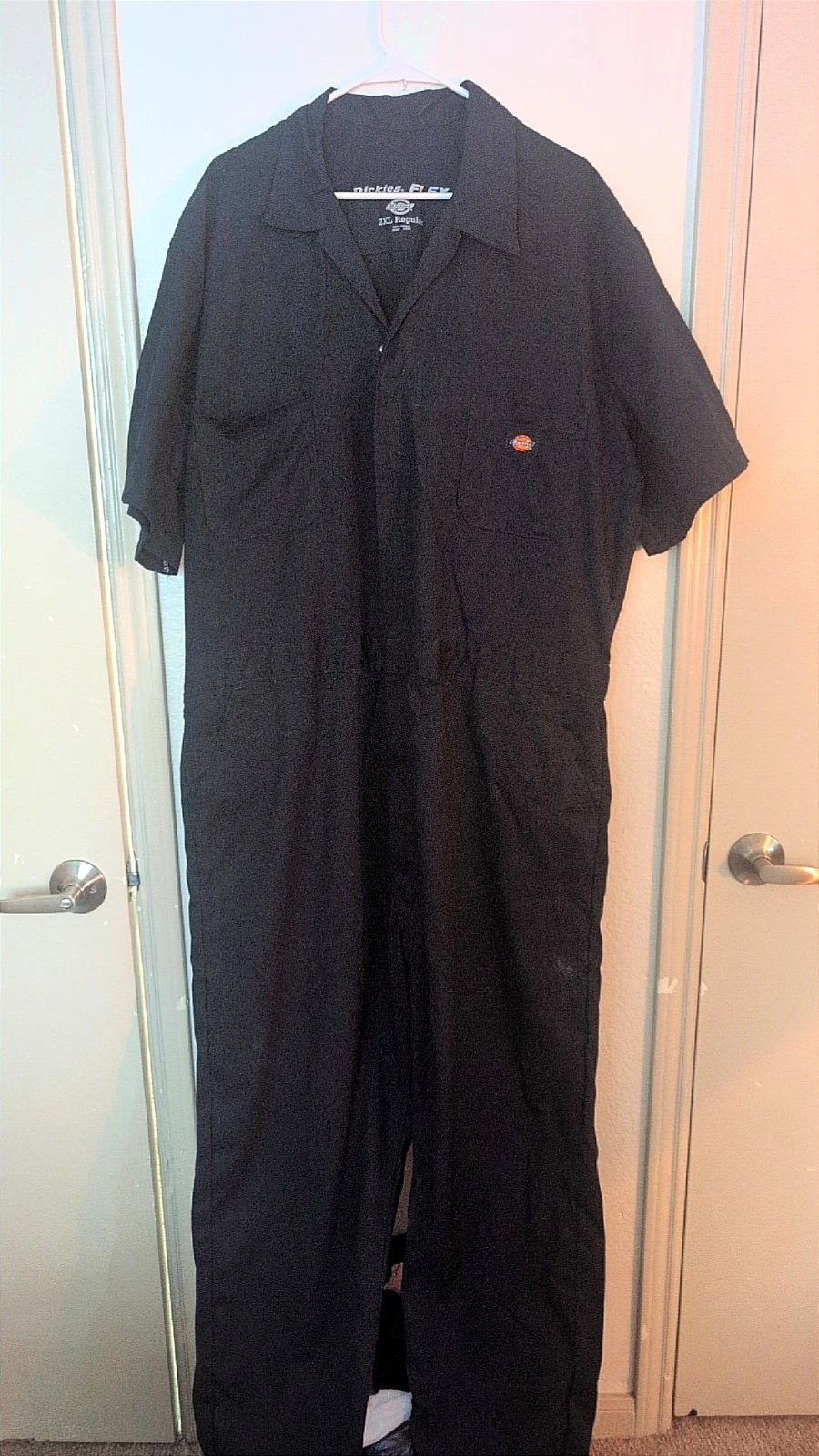 Dickies FLEX Black Mechanic Workwear Coveralls 2XL Regular Full Zip Pockets - product detail image 1