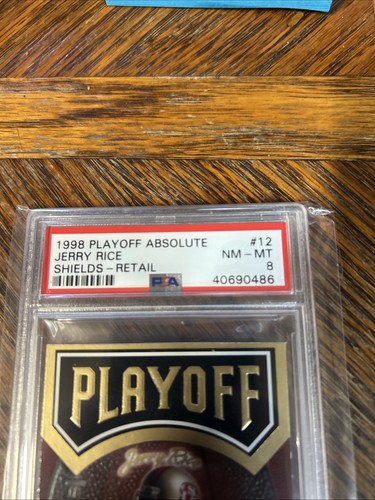 Jerry Rice 1998 Playoff Absolute Sheilds-Retail PSA 8 - Picture 2 of 2