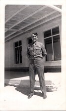 Vintage WWII Era US Army Soldier Portrait Photograph - Military Uniform