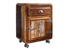 FREEZY #43 Rollcontainer Schubladenschrank Beistellschrank Altholz Massivholz