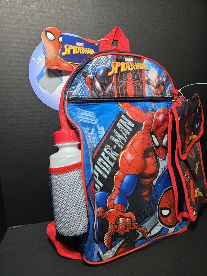 Fast Forward Spiderman Backpack with Lunch Box Bundle for Boys 5 piece set - Image 2 of 4