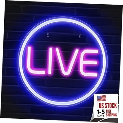  LIVE Neon Signs - LED Live On Air Neon Lights for Twitch, Tiktok, Blue&Pink
