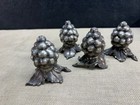 GRAPE SHAPE SILVER PLATED SALT PEPPER SHAKER W.B. CO. 1351 COPY R. set of 4 — photo 2