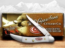 Case xx Knives Sparxx Toothpick Jigged White Delrin Pocket Knife Stainless 60180