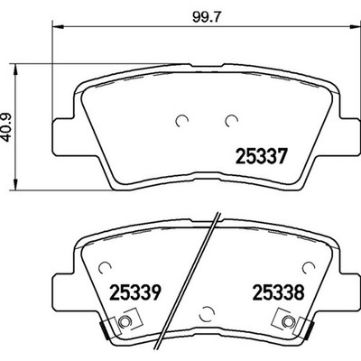1x ORIGINAL  Brembo P 30 094 Bremsbelagsatz, Scheibenbremse Hinten, inkl.