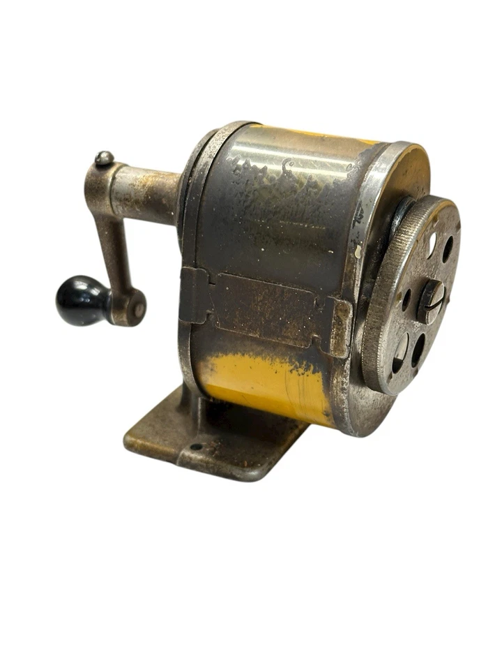 Антикварная гигантская точилка для карандашей APSCO Pat. 1921 Industrial Eau Claire WI РАБОЧАЯ - Изображение 3 из 4