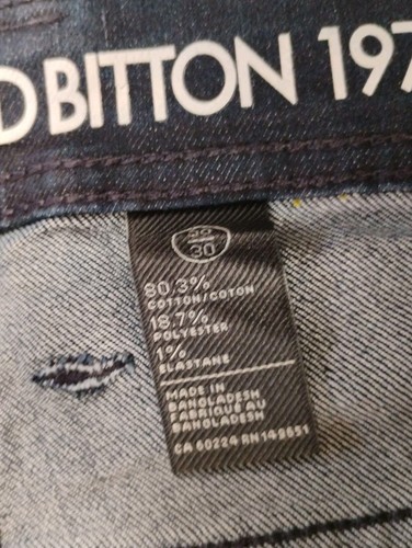 Pantalones de mezclilla rectos ajustados azules BUFFALO David Bitton-NUEVOS CON ETIQUETAS-Talla W30xL30 para hombre - Imagen 10 de 14