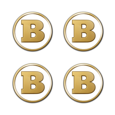Brabus Domed Stickers 4pc Decals Resin Rim Badge wheel caps emblem 15-100mm