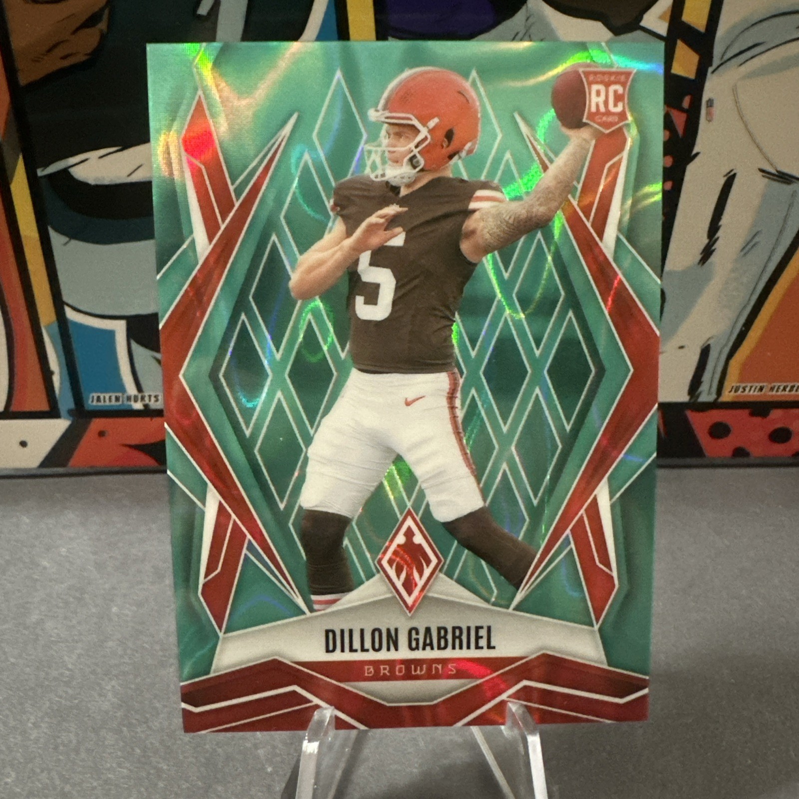 Dillon Gabriel 2025 Panini Phoenix #175 Cleveland Browns Teal Lava /175 Rookie