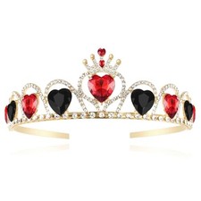 Descendant Queen of Hearts Costume Descendant 5 Red Crown With Black Hearts