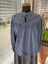ZARA BLUSE M LYOCELL BLAU