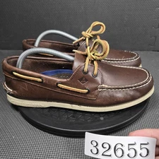 Sperry Top-Sider Boat Shoes Mens Size 9.5 Brown Leather Deck Non Marking