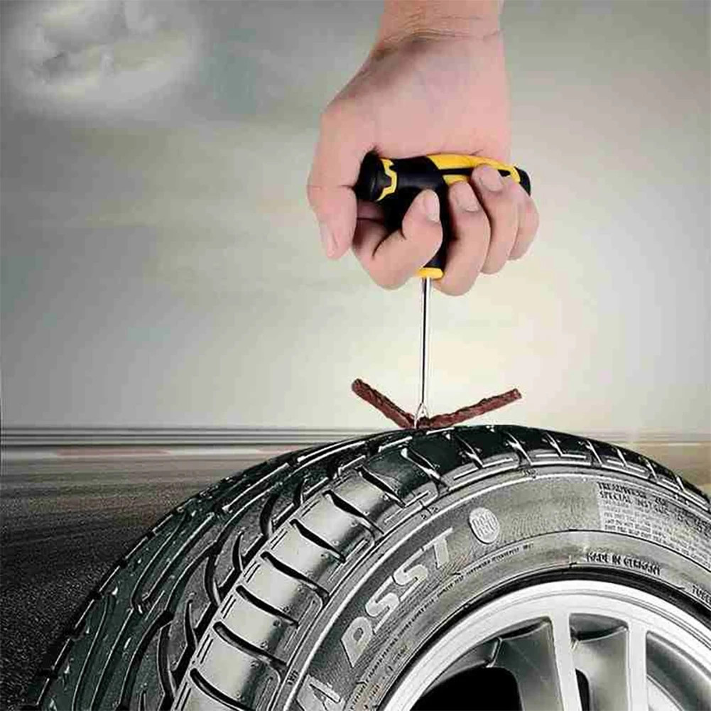 Kit Ripara Gomme Pneumatici Tubeless Riparazione Foratura Auto Moto Scooter - Miniatura 6