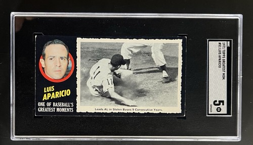 Luis Aparicio #51 1971 Topps Greatest Moments card