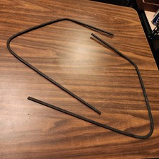 Original Porsche 924 924s 944 Drivers Leftright Rear Quarter Window Black Trim