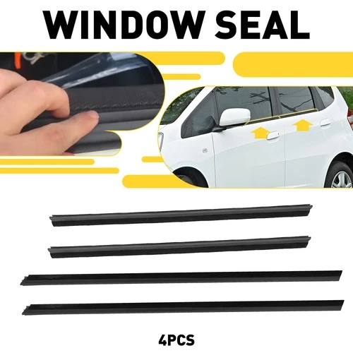 For Jazz Honda 2008 2009 2010-2013 4pcs Door Weather Belt Strip Molding Seal I