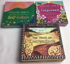 Don Miguel Voice of Knowledge, Louise L Hay affirmation cards