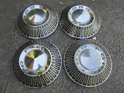 NICE Ford Galaxie Dog Dish Caps Hubcaps 1965 1966 Poverty Fairlane 10.5 SET