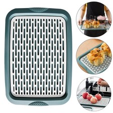 Platos de drenaje para almacenamiento de alimentos pequeños platos escurridor estante bandeja de drenaje de agua