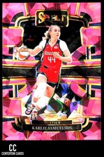 2024 Panini Select WNBA #99 Karlie Samuelson Prizms Pink Ice Washington Mystics