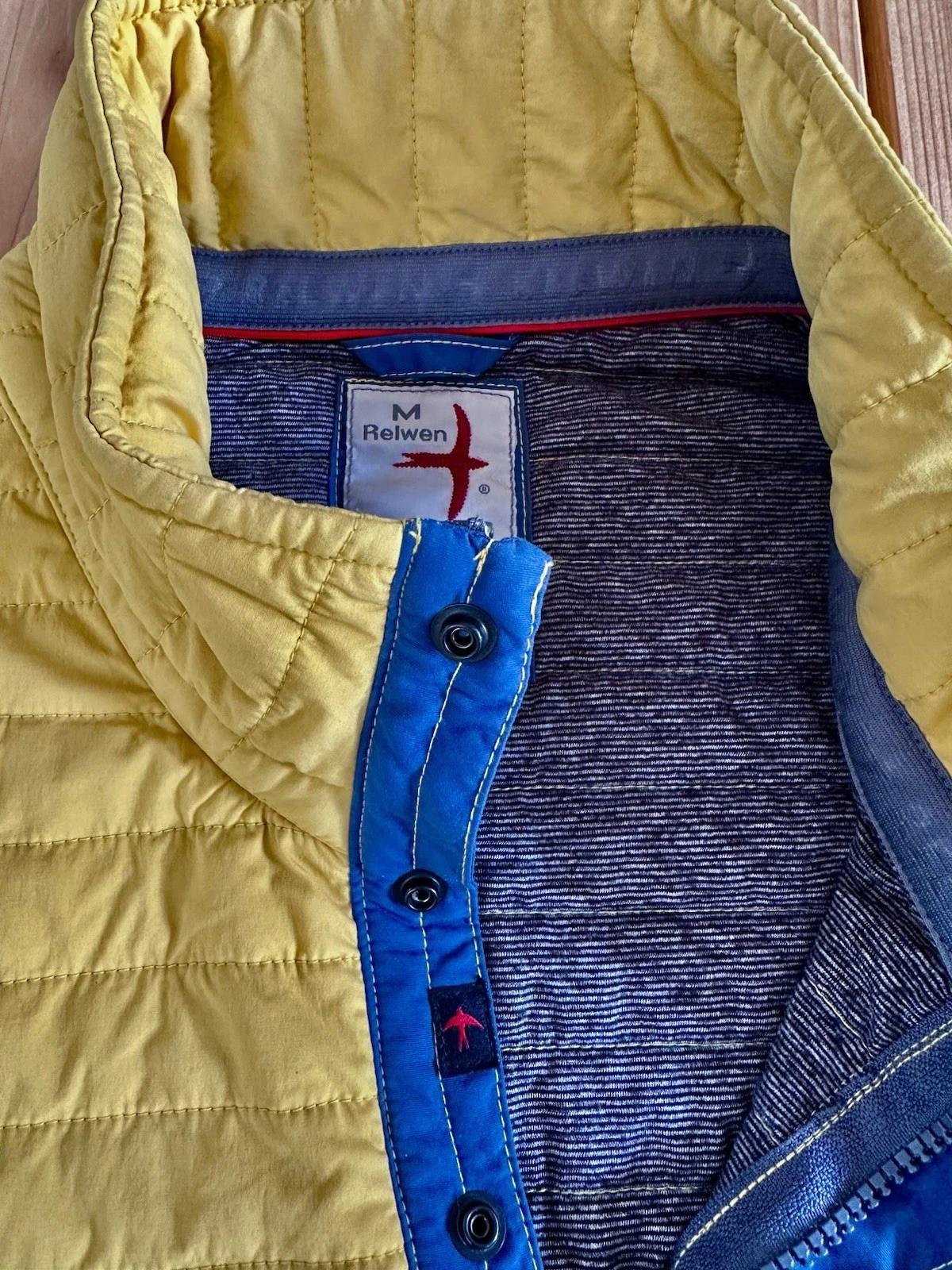 Relwen Windzip Popover Jacket Bright Yellow Men’s Medium image 1