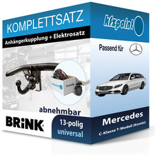 Für C-Klasse T-Modell (Kombi) 07- BRINK Anhängerkupplung abnehmbar + 13polig neu