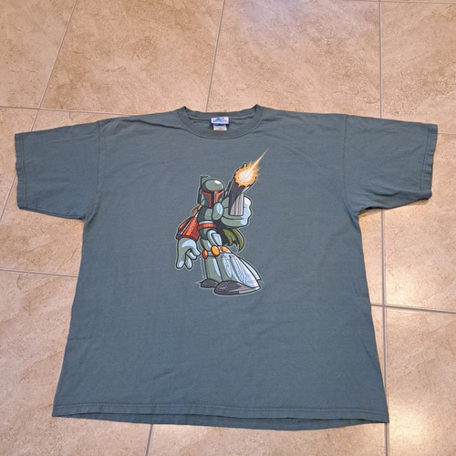 Vintage Star Wars Boba Fett 2003 Lucas Films T Shirt Sz XXL Disney Store Unit