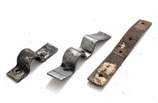 Lot Of 3 Vintage Vespa Metal Brackets Mirror ? License ? ORIGINAL PART -  READ