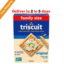 Triscuit Original whole Grain Wheat Crackers, vegan Crackers, Healthy Snacks.