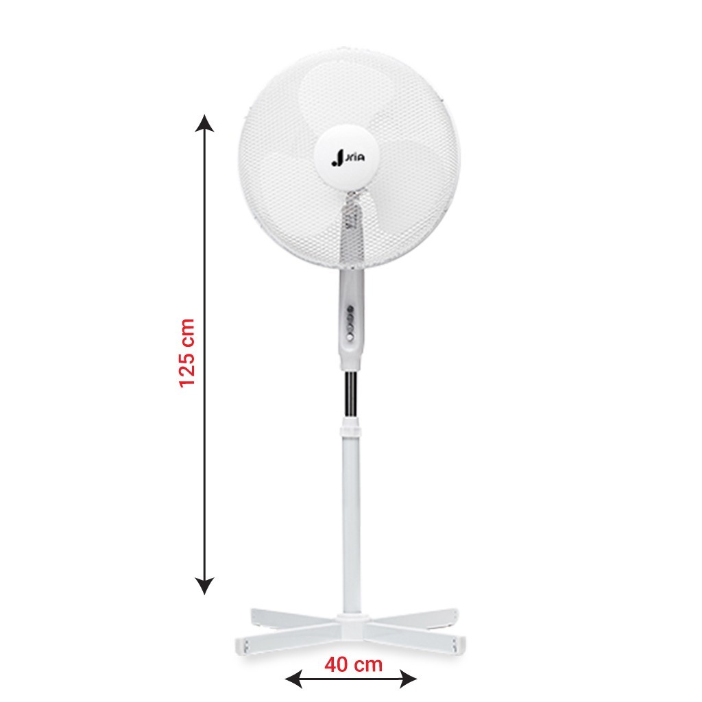 Ventilador Grafner Ventilador de pie Ø 41 cm Oscilante Altura ajustable Blanco