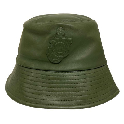 Moncler JW Anderson 23SS Bucket Hat Leather Logo Khaki L Moncler JW Anderson 23SS Bucket Hat Leather Logo Khaki L