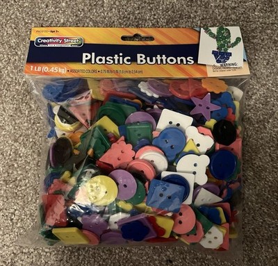 Creativity Street 6120 Button Assortment - Asstd Colors/Shapes/Sizes (1/PK) New