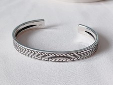 Sterling Silver 925 Open Mens Cuff Bangle Bracelet UK