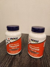 NOW FOODS Taurine, Double Strength 1000 mg - 100 Veg Capsules, Exp. 06/27 SEALED
